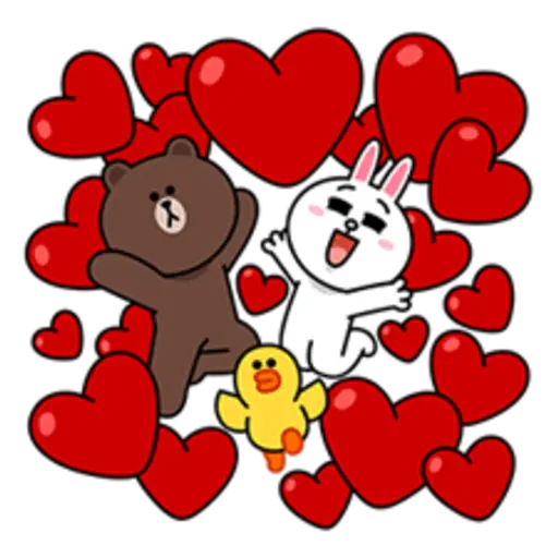 Brown & Cony Big Love Stickers 