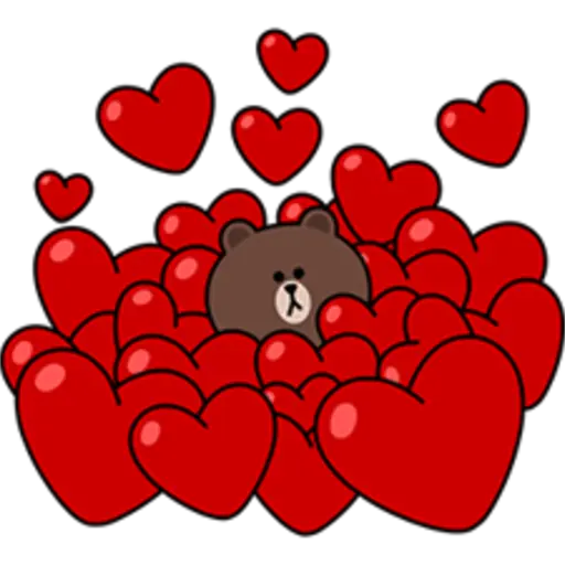 Brown & Cony Big Love Stickers 