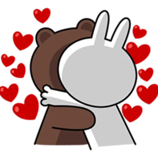 Brown & Cony Big Love Stickers 