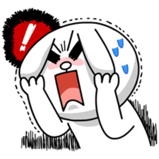 Hopping Mad! Angry LINE Characters 