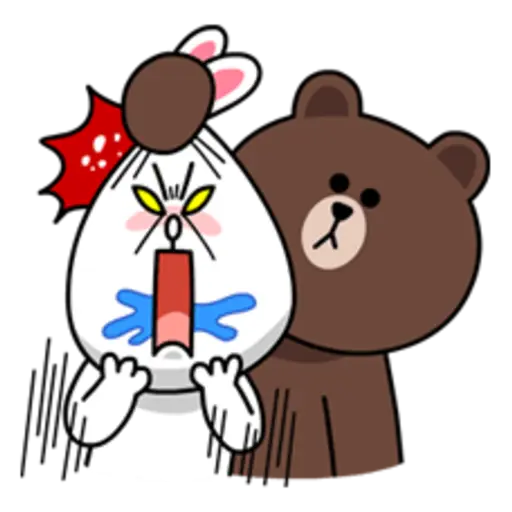 Hopping Mad! Angry LINE Characters 