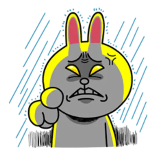 Hopping Mad! Angry LINE Characters 