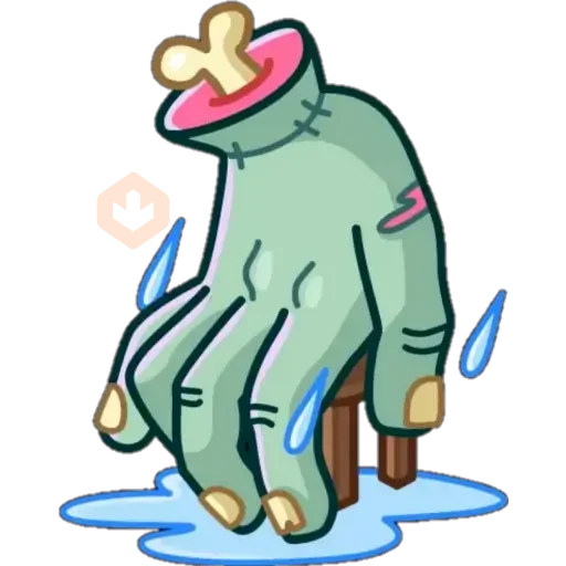Zombie hand sticker 12
