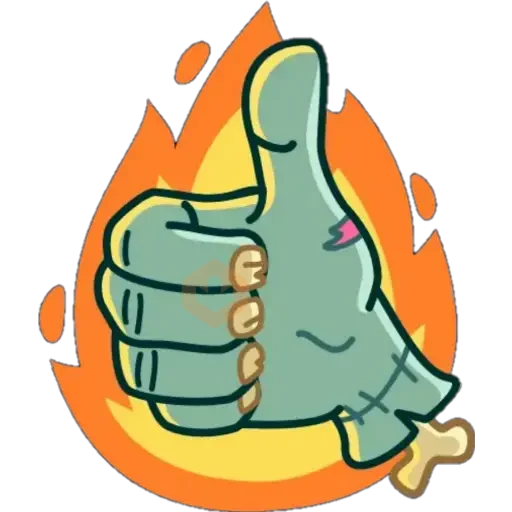 Zombie hand sticker 11