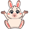 STICKERS FUNNY BUNNY 