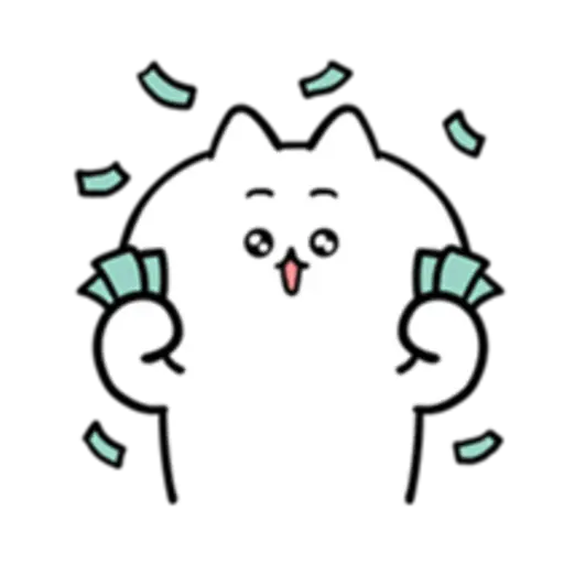 Cute moving kitten sticker 