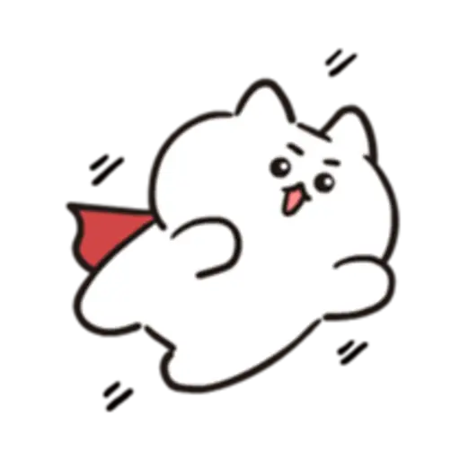 Cute moving kitten sticker 