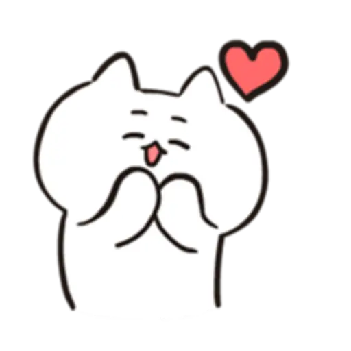 Cute moving kitten sticker 