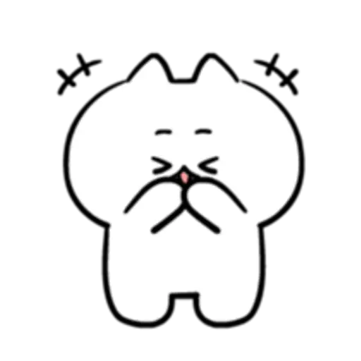 Cute moving kitten sticker 
