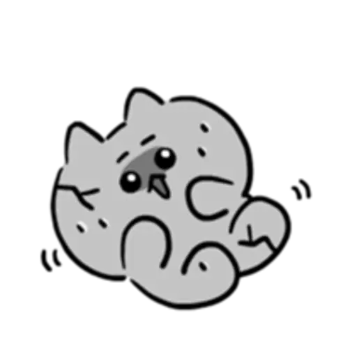 Cute moving kitten sticker 