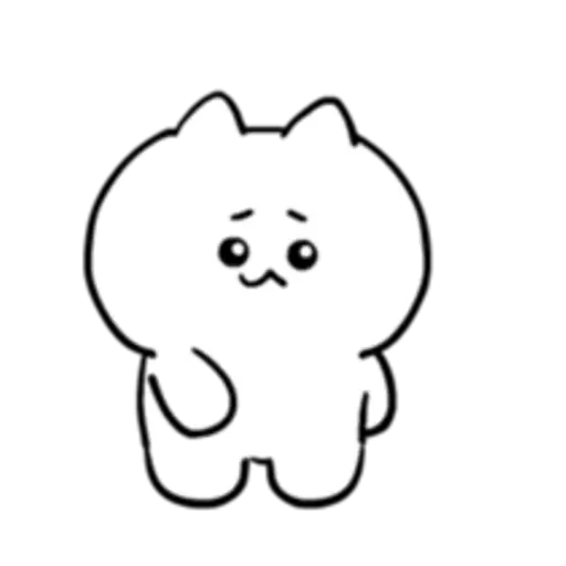 Cute moving kitten sticker 