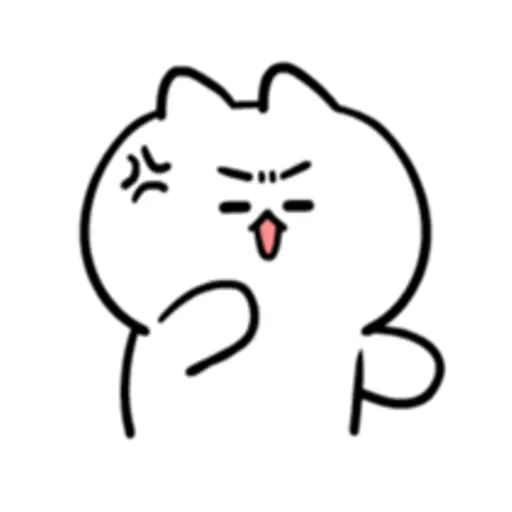 Cute moving kitten sticker 