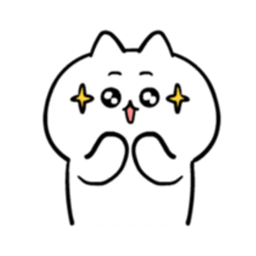 Cute moving kitten sticker 