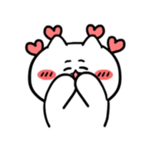Cute moving kitten sticker 