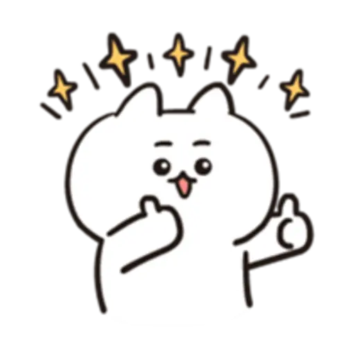 Cute moving kitten sticker 