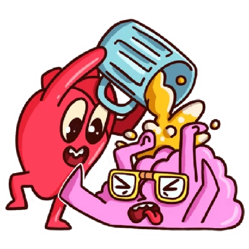 corazón y cerebro graciosos😁 