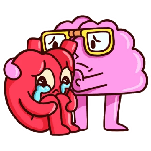 corazón y cerebro graciosos😁 
