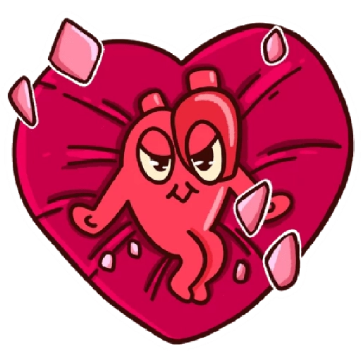 corazón y cerebro graciosos😁 