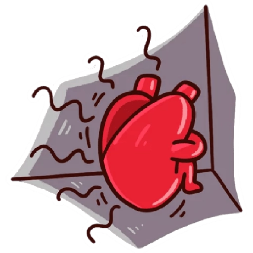 corazón y cerebro graciosos😁 
