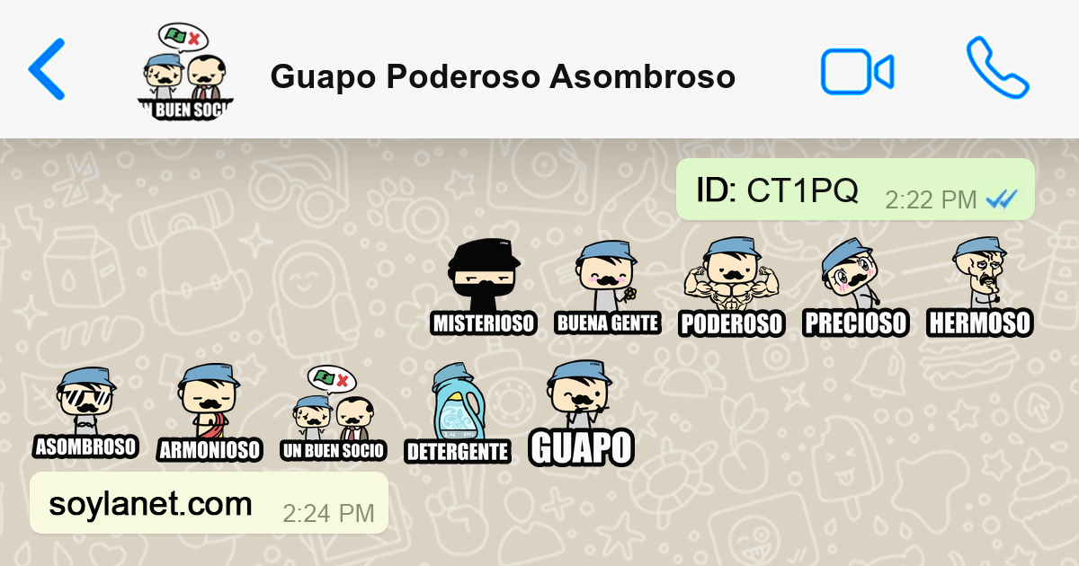 Guapo Sticker Guapo Poderoso Asombroso Stickers for WhatsApp and Telegram | SoylaNet