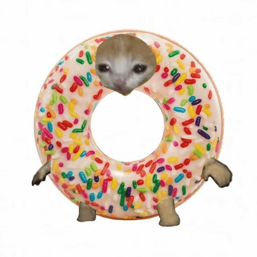 Stickers de Gato comida😾🍔 
