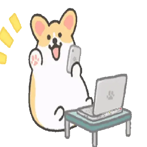 Trabajo Corgi Cute Kawaii 🐶 
