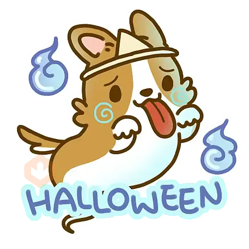 Halloween Lazy Corgi 🎃 sticker 12