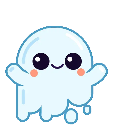 Spooky Halloween cute ghost 
