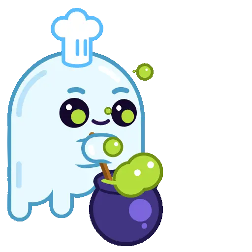 Spooky Halloween cute ghost 
