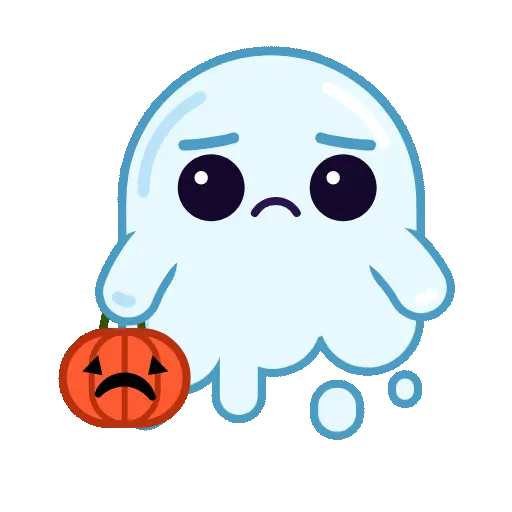 Spooky Halloween cute ghost 
