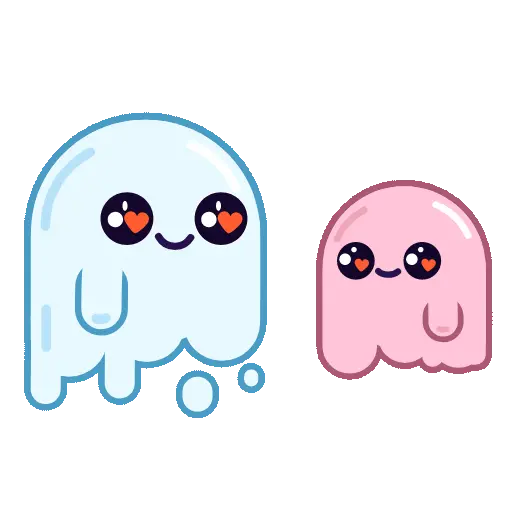Spooky Halloween cute ghost 
