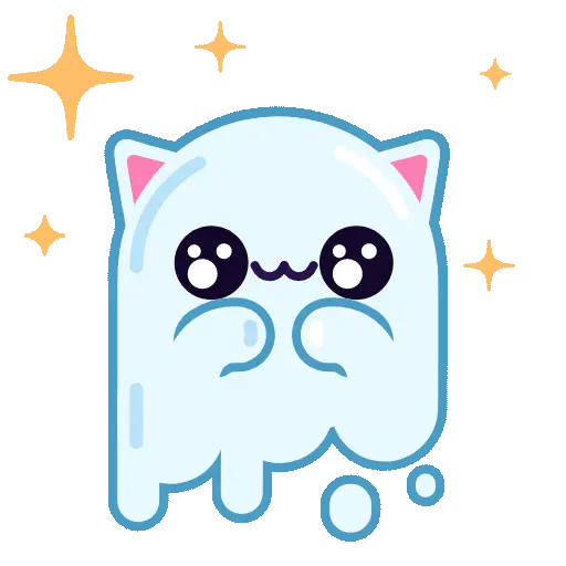 Spooky Halloween cute ghost 
