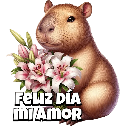 Copybara con ramos buchones💐 
