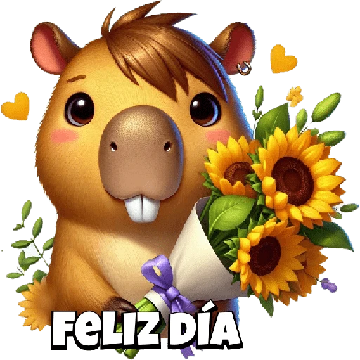 Copybara con ramos buchones💐 
