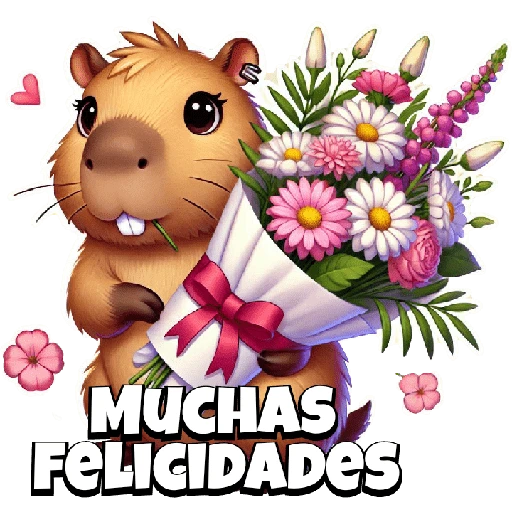 Copybara con ramos buchones💐 
