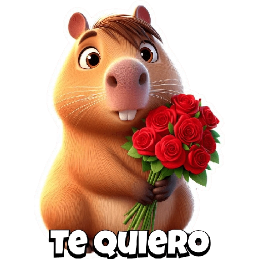 Copybara con ramos buchones💐 
