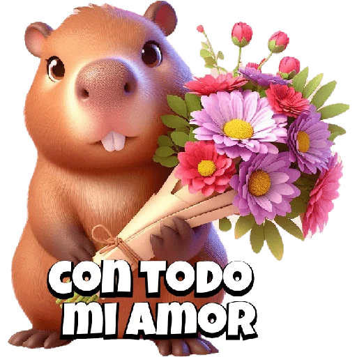 Copybara con ramos buchones💐 
