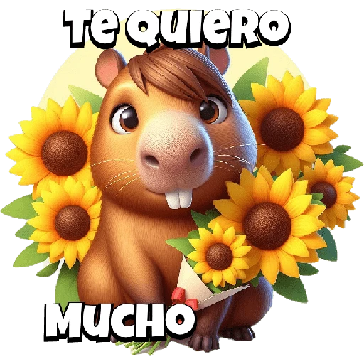 Copybara con ramos buchones💐 
