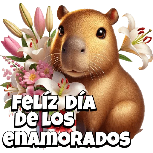 Copybara con ramos buchones💐 
