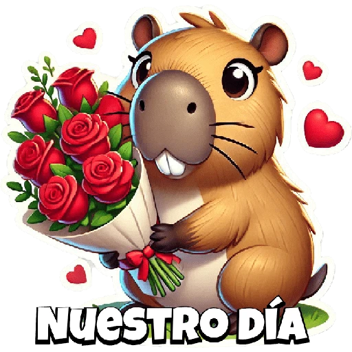 Copybara con ramos buchones💐 
