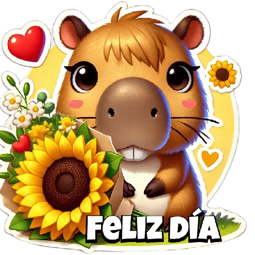 Copybara con ramos buchones💐 
