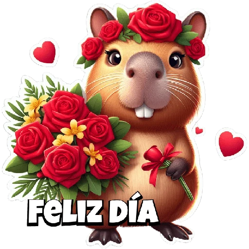 Copybara con ramos buchones💐 
