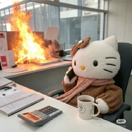 Hello Kitty en la Oficina🐱🔥✨ 
