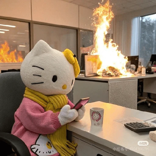 Hello Kitty en la Oficina🐱🔥✨ 
