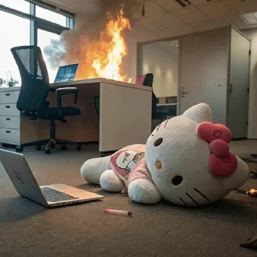 Hello Kitty en la Oficina🐱🔥✨ 
