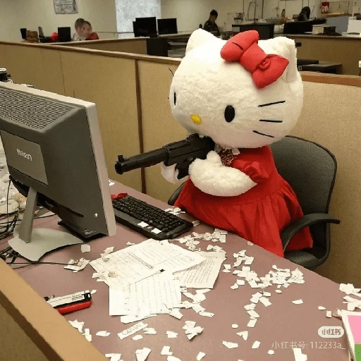 Hello Kitty en la Oficina🐱🔥✨ 
