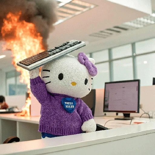 Hello Kitty en la Oficina🐱🔥✨ 
