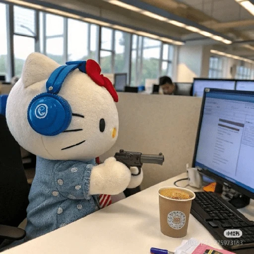 Hello Kitty en la Oficina🐱🔥✨ 
