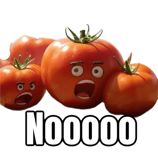 🍅 Los tomates dicen nooooo 😡