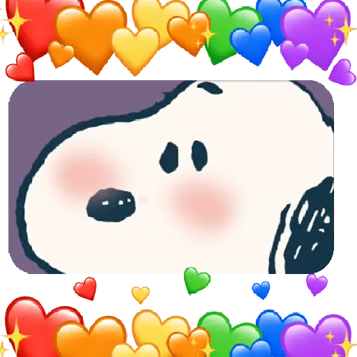 Snoopy amoroso hearts ❤️🦴🐾❤️